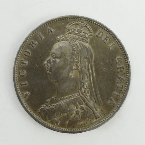 224 - Queen Victoria, 1887, Jubilee silver half crown, good lustre.