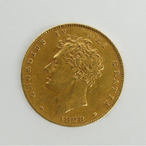 228B - George IV 1828 gold half sovereign. UK Postage £12.