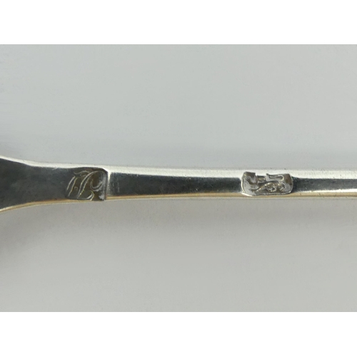 235 - Georgian silver mote spoon, 11.2 grams, 13.5cm. UK Postage £12.