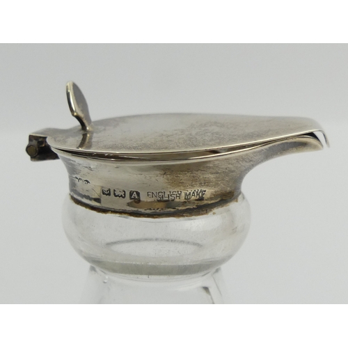 237 - George V silver mounted hip flask, Chester 1916 and a Whisky Noggin, Birm. 1925 14cm. UK Postage £12... 