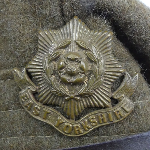 270 - World War I type 1917 71/4 Trench Cap, East Yorkshire regiment. UK Postage £12.