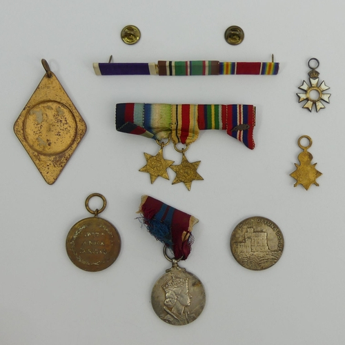 287 - Various commemorative medals and World War II miniature stars. UK Postage £12.