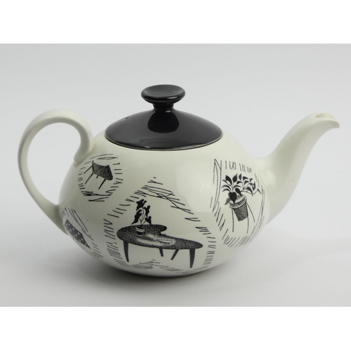 314 - Ridgways Homemaker Pottery teapot, 22cm x 12.5cm. UK Postage £15.