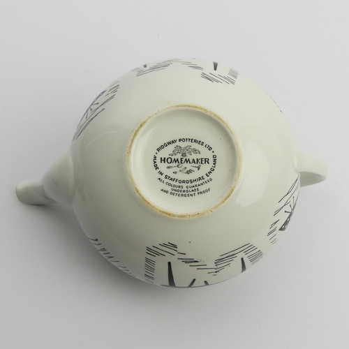 314 - Ridgways Homemaker Pottery teapot, 22cm x 12.5cm. UK Postage £15.