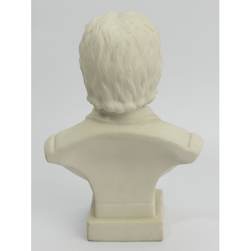 324 - A WH Goss parian ware bust of WH Goss, 16cm. UK Postage £12.