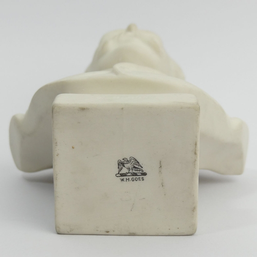 324 - A WH Goss parian ware bust of WH Goss, 16cm. UK Postage £12.