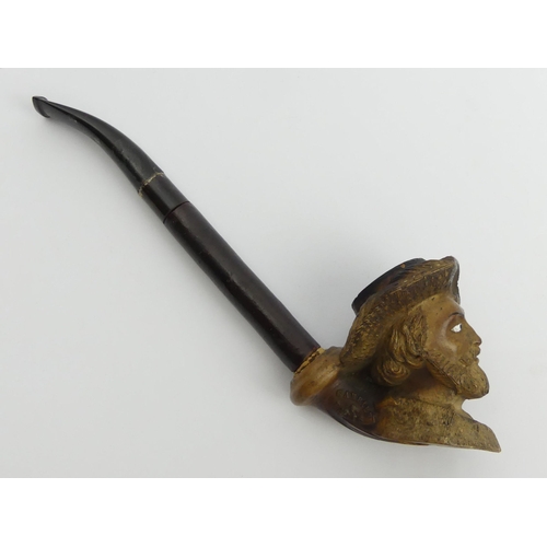 410 - Gambier Paris head of Rubens No 436, cherry wood mouthpiece,
Length 21cm. UK Postage £12