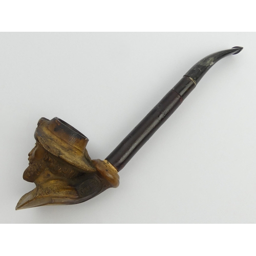 410 - Gambier Paris head of Rubens No 436, cherry wood mouthpiece,
Length 21cm. UK Postage £12