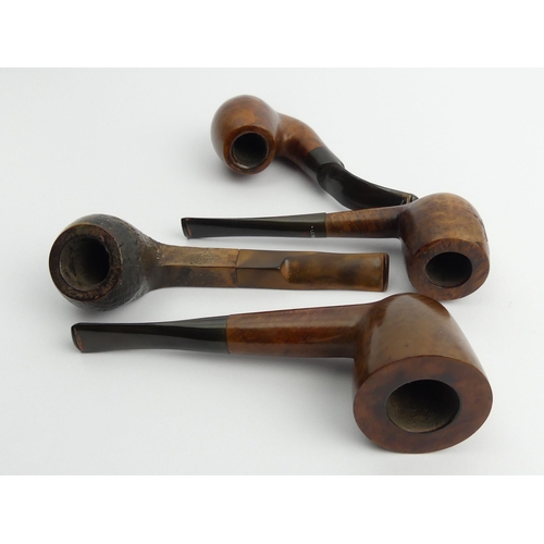 428 - Four C.1980’s vintage pre-smoked large size briar pipes, all in good condition. 
UK Postage £12