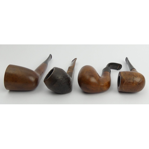 428 - Four C.1980’s vintage pre-smoked large size briar pipes, all in good condition. 
UK Postage £12