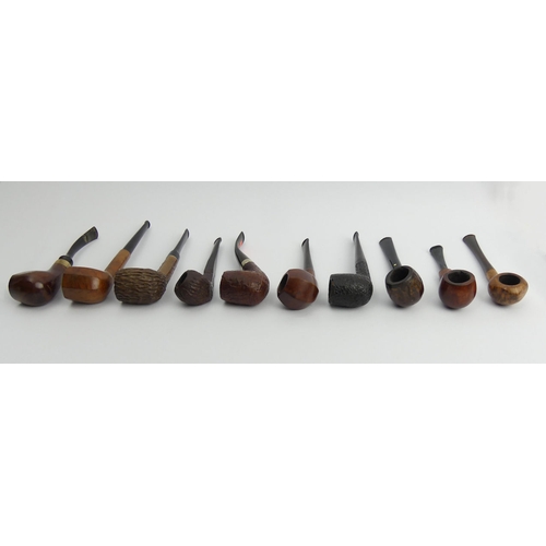 434 - 10 Vintage pre-smoked medium size briar pipes, all in reasonable condition.
UK Postage £12