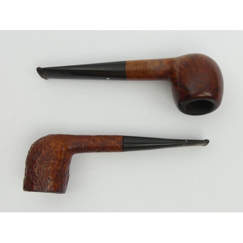 442 - A matched pair of Dunhill pipes dated 1955, a tanshell medium billiard, stamped 35 F/T, Dunhill Made... 