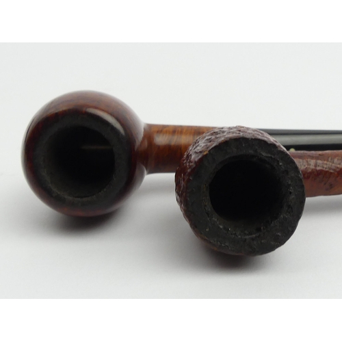 442 - A matched pair of Dunhill pipes dated 1955, a tanshell medium billiard, stamped 35 F/T, Dunhill Made... 