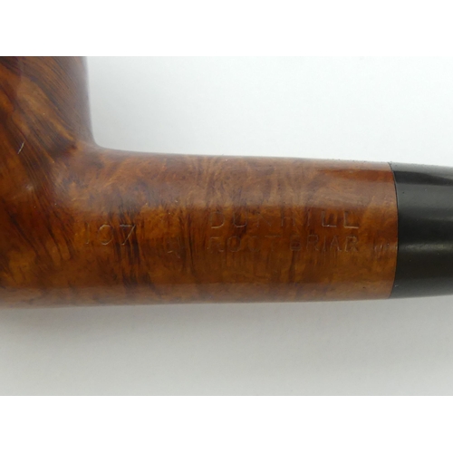 442 - A matched pair of Dunhill pipes dated 1955, a tanshell medium billiard, stamped 35 F/T, Dunhill Made... 