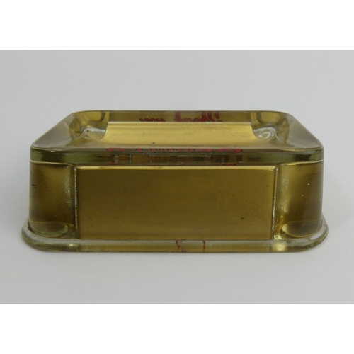 Shop glass change tray 'Abdulla Superb Cigarettes' C1930, 17.5 cm x 15 cm.  UK Postage £12