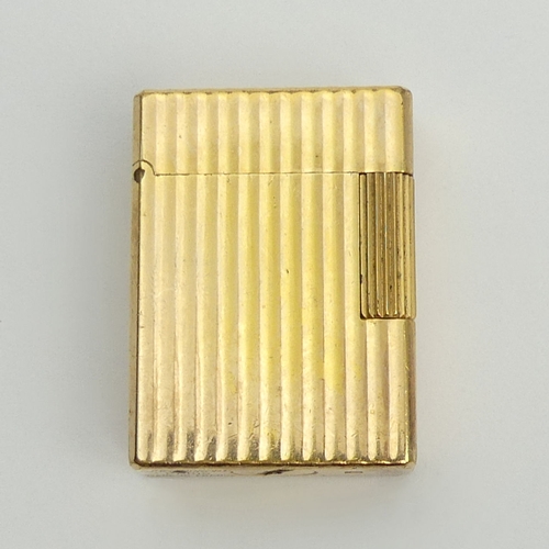 628 - Vintage C.1970’s S.T.Dupont lighter, 20 micron gold plated. UK Postage £12