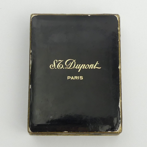 629 - Vintage S.T.Dupont lighter C.1960’s, 20 micron gold plated diamond pattern in its original box, inst... 