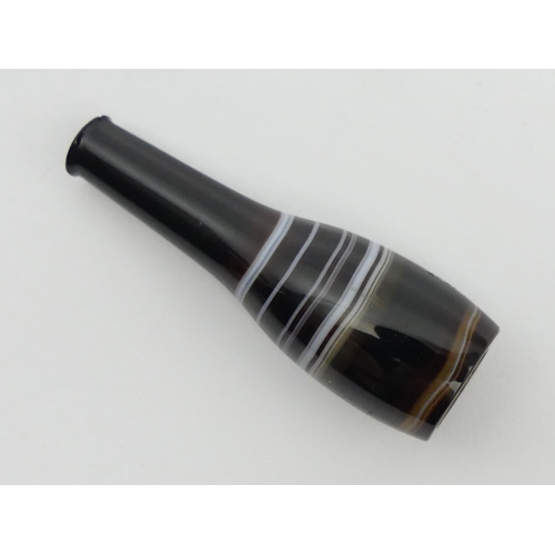 634 - Agate Cigar Holder, C.1920.  UK Postage £12.