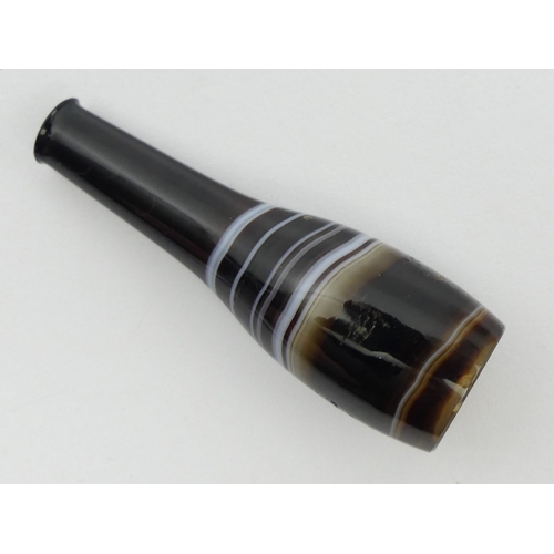 634 - Agate Cigar Holder, C.1920.  UK Postage £12.