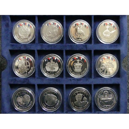 200F - A presentation case of royal commemorative silver and other coins. UK Postage £14.