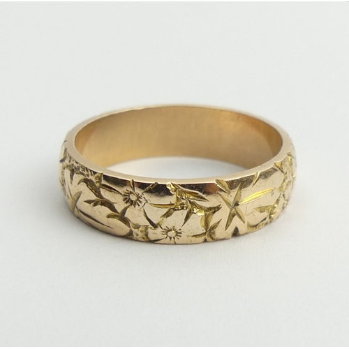 1 - 9ct rose gold wedding ring, London 1904, 4.3 grams, 5.5mm, size P1/2.