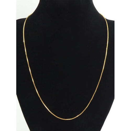 100 - 9ct gold box link chain, 3.1 grams, 46.5cm.