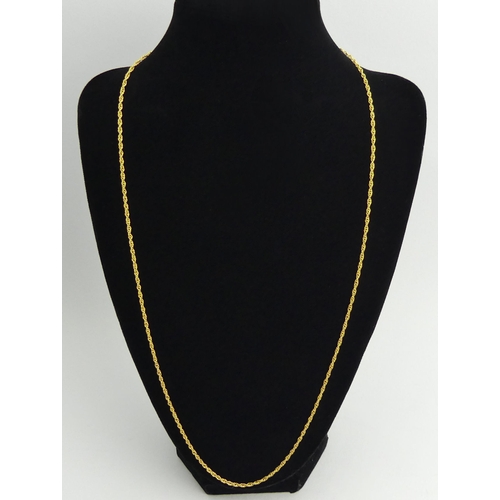 57 - 9ct gold Prince of Wales chain necklace, 4.6 grams, 60cm, 1.28mm.