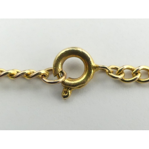 63 - 9ct gold curb link chain, 7.3 grams, 50cm.