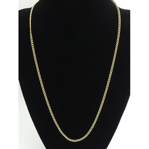 63 - 9ct gold curb link chain, 7.3 grams, 50cm.