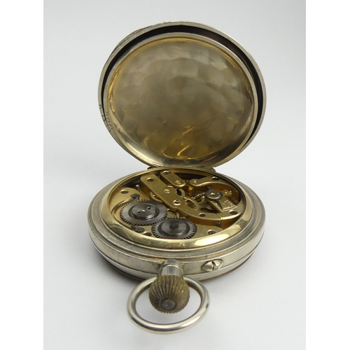 130C - J.C. Vickery 8 day movement oversize pocket watch, 56mm x 93mm.