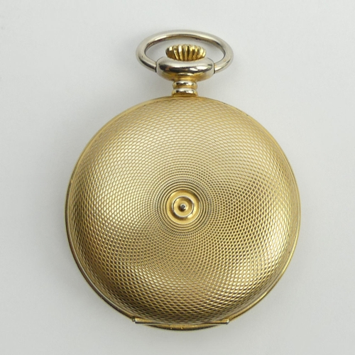 153 - Shield 17 jewel gold plated full hunter pocket watch, 47 x 62mm.
Condition Report: In working Order.