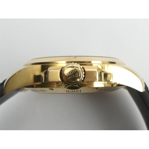 155A - 18ct gold Chopard Gran Turismo 1000 Mille Miglia GT XL Serial No 1321764 on a rubber strap with an 1... 