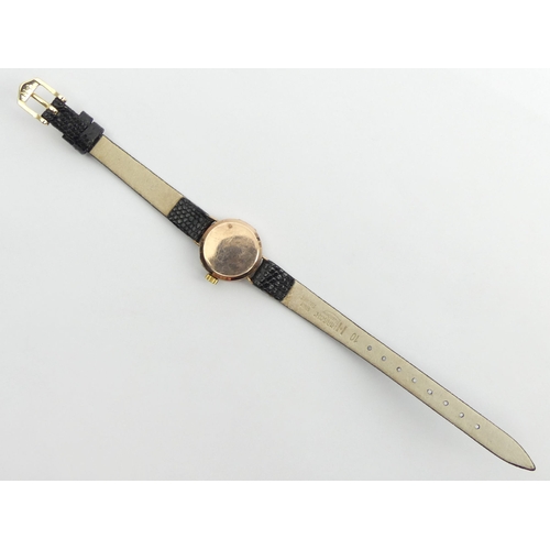 157 - Vintage 9ct gold ladies Prima movement Rolex watch on a Hirsch leather strap, 23.2mm inc. button.
Co... 