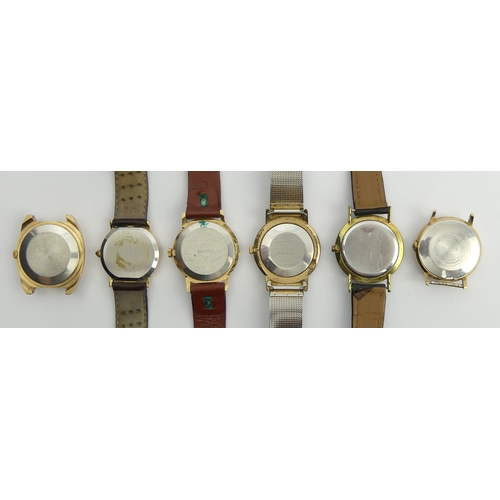 167 - Six gents watches including Timex and Sekonda.