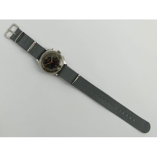 170 - Vintage Rolex chronograph dating, we believe, from the 1940's. It has a black gloss dial, manual win... 