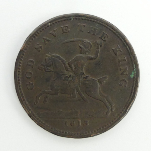 174 - Halesowen workhouse 1813 penny token, 37.1mm.