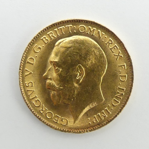 184 - George V 1914 gold half sovereign.