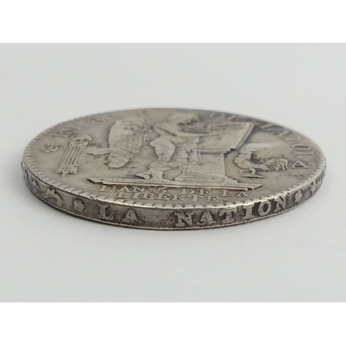 197 - Louis XVI 17?3 silver 6 Livres coin, L'an 4 De La Liberte? Paris Mint, inscription on the edge 'La N... 