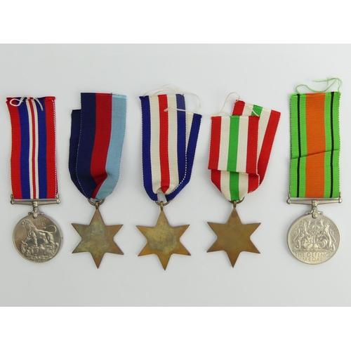 200 - World War II five medal group, LT C N Gowing, Italy, France, Germany and Stars.