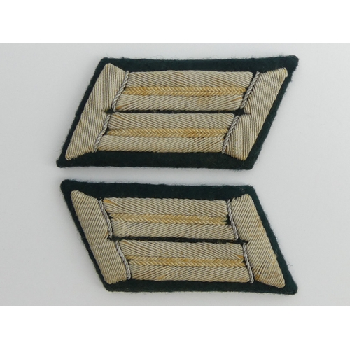 206 - World War II German Wehrmacht officers collar tabs, Infantry branch.