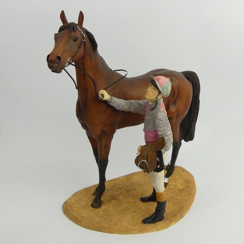 331 - The Hamilton collection, Horse and Jockey figure, 'In the winners enclosure',C.1996, 25cm.