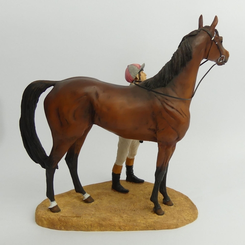 331 - The Hamilton collection, Horse and Jockey figure, 'In the winners enclosure',C.1996, 25cm.