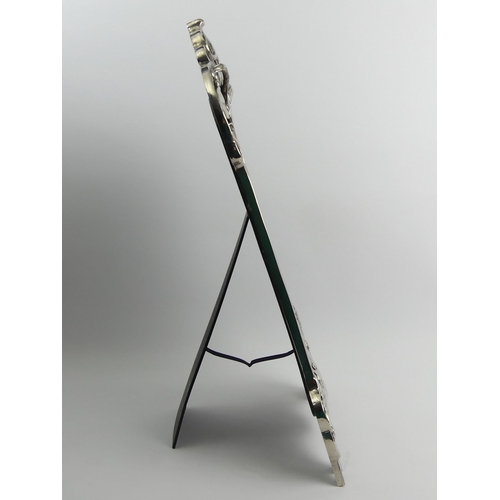 403 - Art Nouveau design easel back mirror, 51cm x 29cm.