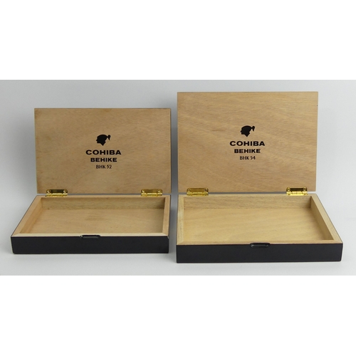 445 - Vintage Cohiba Behike Havana Cuban cigar boxes, largest 24cm x 17cm.