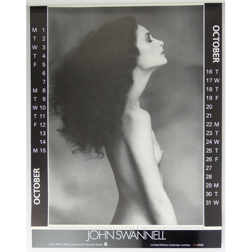 446 - Signed 1984 John Swannell limited edition calendar no 139/1000.