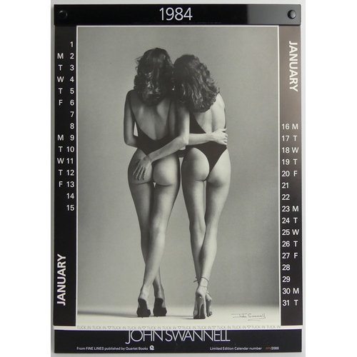 446 - Signed 1984 John Swannell limited edition calendar no 139/1000.