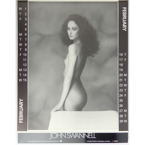 446 - Signed 1984 John Swannell limited edition calendar no 139/1000.