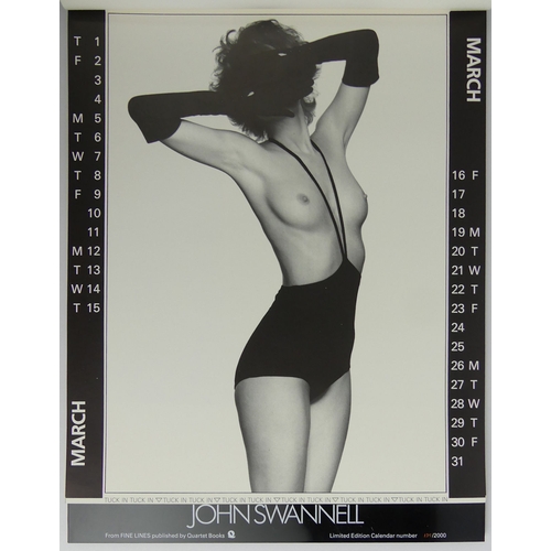 446 - Signed 1984 John Swannell limited edition calendar no 139/1000.