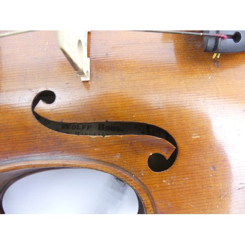 405 - Wolff Bros. violin class 9 N3347 1897, length of back 14