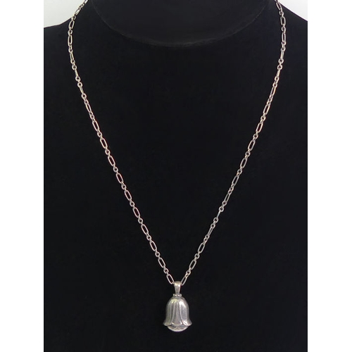 5 - Georg Jensen 2007 silver pendant and chain, 14.3 grams, chain 44cm, pendant 2.5cm.